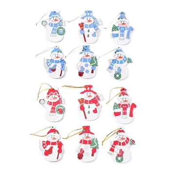 Набор из 6 шт. украшений в виде снеговика, креативная подвеска для украшения Рождественской елки, прямая поставка