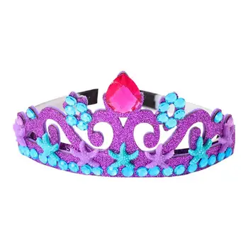 Блестящие повязки-тиары для детей, сверкающая корона принцессы с изысканными стразами, головные уборы KidsParty для вечеринки по случаю Дня рождения