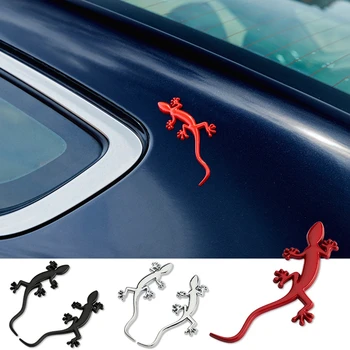 Декоративные наклейки в виде геккона на автомобиль, Светоотражающие металлические наклейки на грузовик, Персонализированный трехмерный логотип в виде ящерицы, Значок, эмблема, наклейка на корпус