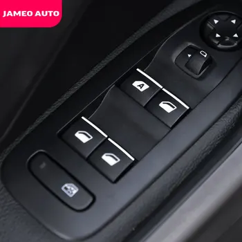 Jameo Auto ABS Хромированная Крышка Кнопки Управления Стеклоподъемником Автомобиля для Peugeot Rifter 2018 2019 2020 2021 Аксессуары 7 шт./компл.