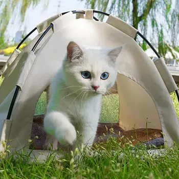 Палатка для домашних животных, кошек, собачий домик, Мягкая Кошачья кровать, шезлонг для котенка, Моющаяся подушка, Кошачий домик, Палатка для собак, Клетка для кошек, для котят, собака 