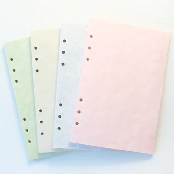 Domikee cute 6 отверстий красочной пустой внутренней бумаги для переплетных спиральных блокнотов, тонкой замены заполняющей внутренней бумаги канцелярских принадлежностей