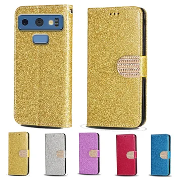 Роскошный Блестящий Бриллиантовый Флип-Кожаный Бумажник Чехол Для телефона Samsung Galaxy Note 9 N960F с функцией Подставки, чехол для телефона со слотом для карт