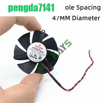 Высококачественная бесшумная лопасть вентилятора VGA диаметром 45 мм 47 мм, Расстояние между отверстиями 39 мм, 12V 2pin