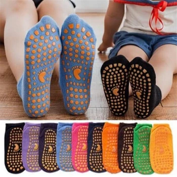 Противоскользящие детские носки, мягкие дышащие, впитывающие пот, удобные носки для мальчиков и девочек, для взрослых, с нескользящим силиконовым дном