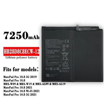 Сменный аккумулятор для планшета Huawei HB28D8C8ECW-12 Battery BAH3-W59 W09 AL00 MatePad Pro 10.8 battery