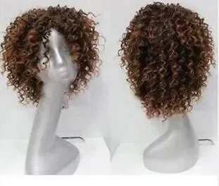 Новый высококачественный Модный парик с изображением vouge fashion short mix Каштановые вьющиеся женские волосы парик парики для женщин