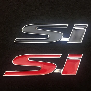 3D Металлические Буквы для автомобиля Логотип Si Наклейка на багажник Передняя Решетка Honda Civic Эмблема Si FA5 2011 2007 Coupe 2010 2014 2015 Аксессуары