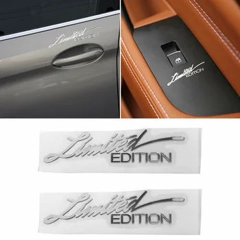 2ШТ автомобильных наклеек серебристого цвета ограниченной серии с логотипом, эмблемой, значком, металлическими наклейками, универсальными высококачественными автомобильными аксессуарами