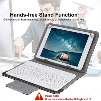 Чехол-клавиатура для 7 8 9 10,1-дюймового Универсального Планшета из Искусственной Кожи, Чехол-Подставка для Планшета для Android iPad Samsung Huawei Lenovo Funda