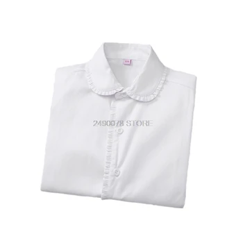 Летние белые блузки для девочек, детские рубашки на День рождения, школьная форма для выступлений для девочек 4-16 лет, праздничные блузки для вечеринок
