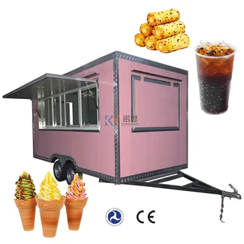 Трейлер для еды, новый тип мобильных закусок, мороженое, хот-дог, кофе, пицца, продажа продуктовой тележки, Концессионный грузовик для еды