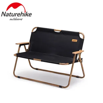 Naturehike Открытый 2-местный походный стул, скамейка, дерево, металл, алюминиевый сплав, Складной походный стул для кемпинга