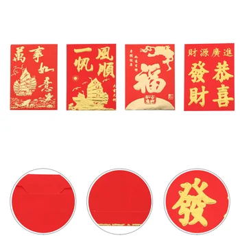 160 шт. Красные конверты на китайский Новый год, весенний карман для денег Хунбао, бумажный красный пакет, Весенний фестиваль, денежные мешочки Дракон