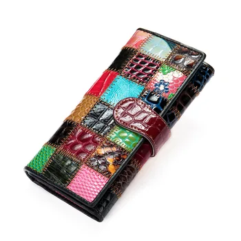 Женский кошелек из натуральной кожи, держатель для кредитных карт, сумка для мобильного телефона, женские кошельки Cartera, винтажный клатч