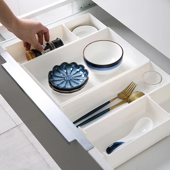Комбинированный ящик для хранения, простой пластиковый ящик, ящик для сортировки посуды, штабелируемый настольный ящик для сортировки мусора