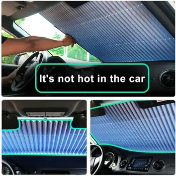 Присоска для зоны контакта Легкая защита автомобиля от солнца Выдвижные шторы на окнах Дополнительное Лобовое стекло, блокирующее ультрафиолетовое излучение спереди