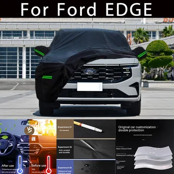 Для Ford EDGE наружная защита, полные автомобильные чехлы, снежный покров, солнцезащитный козырек, водонепроницаемые пылезащитные автомобильные аксессуары для экстерьера