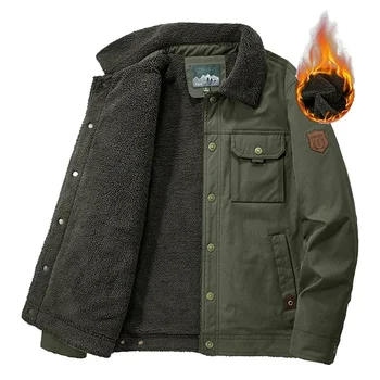 Модные мужские флисовые куртки, зимние утепленные теплые парки, уличные повседневные свободные пальто с множеством карманов, мужские большие размеры 6XL