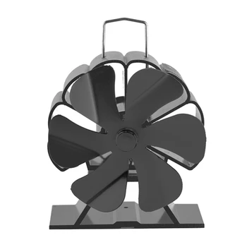 1 Штука 6-Лопастного Каминного Вентилятора Для Домашнего Эффективного Распределения Тепла Вентилятор Для Плиты С Тепловым Приводом