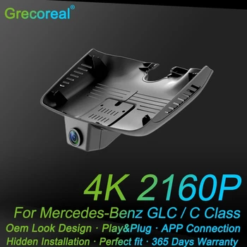 Grecoreal 4K Wifi Dash Cam Автомобильная Видеорегистраторная Камера Play Plug Dashcam для Mercedes Benz C Class W205 GLC X253 AMG GLC43 GLC63 C43 C63