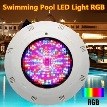 1 комплект светодиодных светильников для бассейна мощностью 12 В 18 Вт, подводные светодиодные фонари с возможностью изменения цвета RGB IP68 с пультом дистанционного управления (18 Вт)