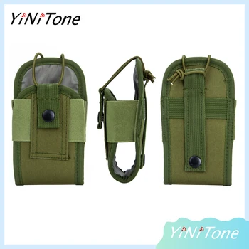 Армейский зеленый чехол для мобильного радио и рации, держатель для поясной сумки, карман, кобура для портативного переговорного устройства, сумка для переноски для охоты, скалолазания C