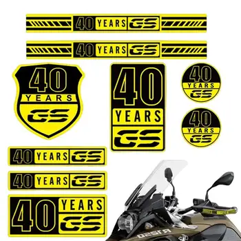 Светоотражающие наклейки для мотоциклов, 40-летние наклейки GS для защиты мотоциклов, Водонепроницаемые наклейки для мотоциклов, Декоративная Предупреждающая лента