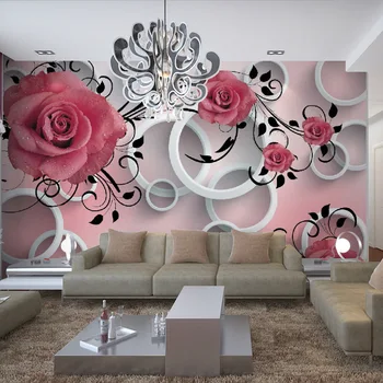 beibehang 3D розовый узор диван для гостиной персонализированные обои на заказ фрески ТВ обои для стен papel de parede