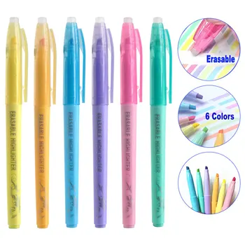 Набор из 6 цветов, Стираемый маркер, Наклонный наконечник, художественный маркер для граффити, ручка для рисования, подарок для офиса, школьные канцелярские принадлежности