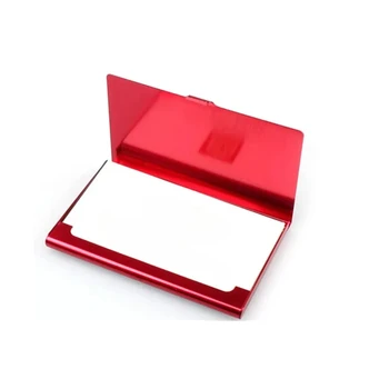 Футляр для хранения бумажника с откидной крышкой из алюминиевого сплава, Футляр для карт, Портативный Футляр для кредитных карт, Коробка-органайзер для красочных металлических карточек