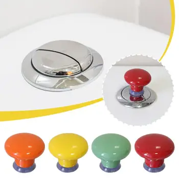 Цветная Круглая кнопка Унитаза Декор Ванной Комнаты В форме переключателя Воды Круглое Нажатие Кнопки Смыва Нажмите Кнопку X2o6