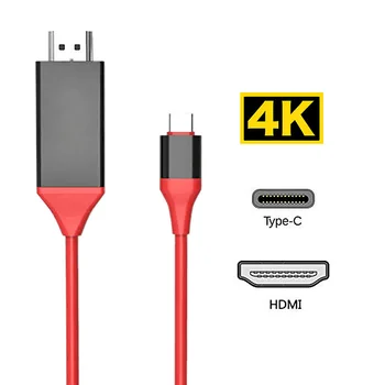 USB 3.1 Type C-HDMI-совместимый Кабель-Адаптер 2 М Type C-HD 30 Гц 4k USB C Удлинительный Кабель-Адаптер для Macbook Samsung S8