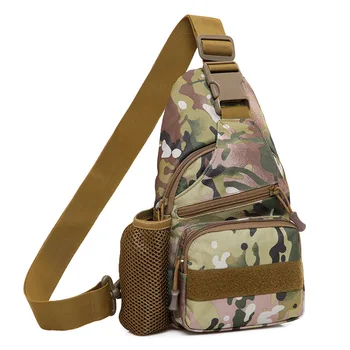 Тактическая сумка через плечо армейская сумка-слинг Molle Нагрудная сумка Военная охота на открытом воздухе для путешествий, скалолазания, камуфляжный USB-рюкзак через плечо