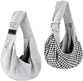 Слинг-переноска для собак и кошек, свободная от рук, реверсивная сумка для домашних животных, мягкая сумка-тоут, подходящая для путешествий на открытом воздухе