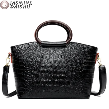 Модные сумки с крокодиловым узором, роскошные женские дизайнерские сумки через плечо из высококачественной кожи, женские сумки-мессенджеры большой емкости
