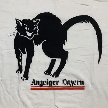 Винтажная футболка Из Швейцарской газеты Anzeiger Luzern Classic Art Tee Мужская Тонкая футболка с длинными рукавами 2XL