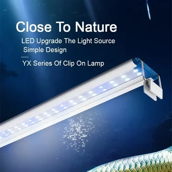 18-38 см ультратонкий светодиодный светильник для аквариума, лампа для водных растений, выдвижная водонепроницаемая зажимная лампа, лампа для аквариума, 90 ~ 260 В