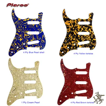 Гитарные запчасти Pleroo на заказ - для левшей 62 лет, стандартная накладка для гитары St SSS с 11 отверстиями для винта