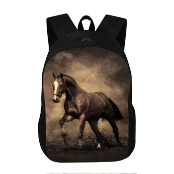 Рюкзак с принтом коня для подростков, детские школьные сумки с лошадьми, милый рюкзак с единорогом, школьные рюкзаки для мальчиков и девочек, подарок для детей