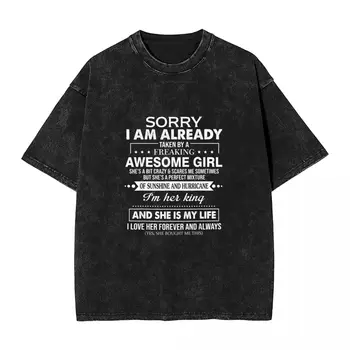 Извините, я уже увлечен потрясающей футболкой для девочек, подарком на День Святого Валентина, модными крутыми футболками, топами Y2K, летними хлопковыми футболками больших размеров.