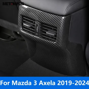 Аксессуары для интерьера Mazda 3 M3 Axela 2019-2023 2024 Карбоновое Волокно Для Заднего Сиденья, Крышка Вентиляционного Отверстия Кондиционера, Отделка Рамы