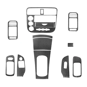 Полный Комплект Внутренней отделки 14 шт./компл. Аксессуаров Из Углеродного Волокна Прост В Установке Для Honda Civic 2003-05 Kit Set Прочный