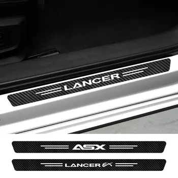 Для Mitsubishi Lancer EX Ralliart ASX Outlander 4 шт./компл. Наклейки для стайлинга автомобилей, наклейки на порог, Аксессуары для автозащиты