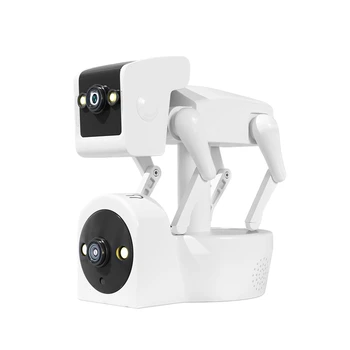 Пластиковая камера для робота-собаки, полноцветная PTZ IP-купольная камера, приложение Yoosee для обнаружения гуманоидов с искусственным интеллектом, радионяня-штепсельная вилка ЕС