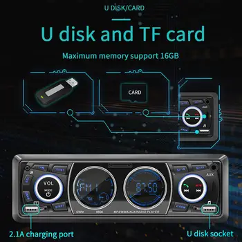 Автомобильное Радио 12v Mp3-плеер Приборная панель Bluetooth-совместимый Комплект громкой связи Подключаемая карта U Диск Радио 8808