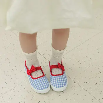 Парусиновая обувь для девочек tenis, Милые кроссовки с бантиком-бабочкой, Повседневная обувь для девочек, Детская обувь на мягкой подошве, Обувь с мелким вырезом, Детская обувь zapatillas