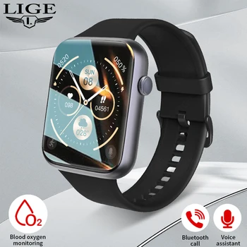 Часы LIGE 2024, мужские смарт-часы, женские смарт-часы с Bluetooth-вызовом, спортивные водонепроницаемые часы с 1,3-дюймовым HD-экраном для Android IOS