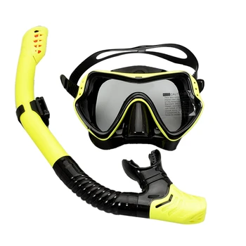 Профессиональная маска для подводного плавания, набор для подводного плавания, силиконовые противотуманные очки, Оборудование для бассейна