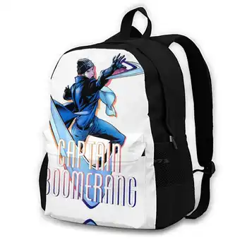 Рюкзак студента колледжа Boomerang Gradient для подростков, Дорожные сумки для ноутбука, Captain Boomerang Gradient Colors, Копатель поп-культуры
